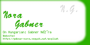 nora gabner business card